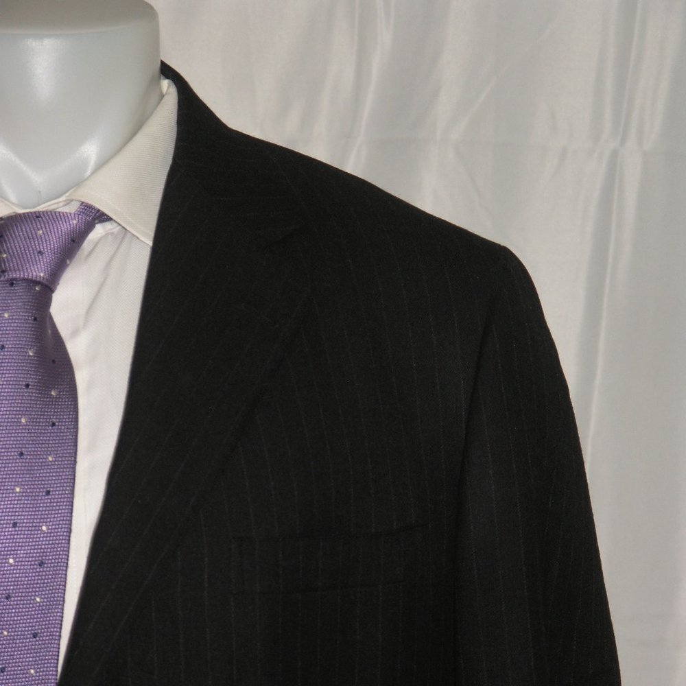 Brooks Brothers Own Make Custom Charcoal Stripe T… - image 1